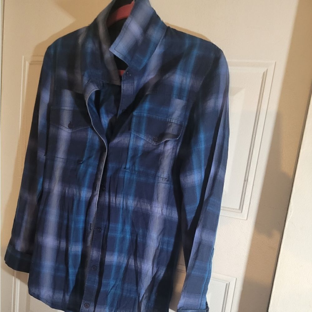 Calvin Klein Sexy Women's Medium Muilt shirt Drawstring back long sleeve Nwot
